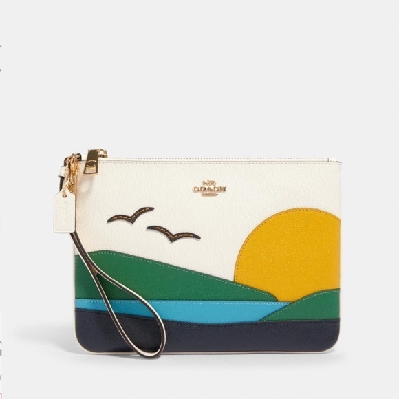 Coach Handbags - Coach Sunset Motif wristlet pouch